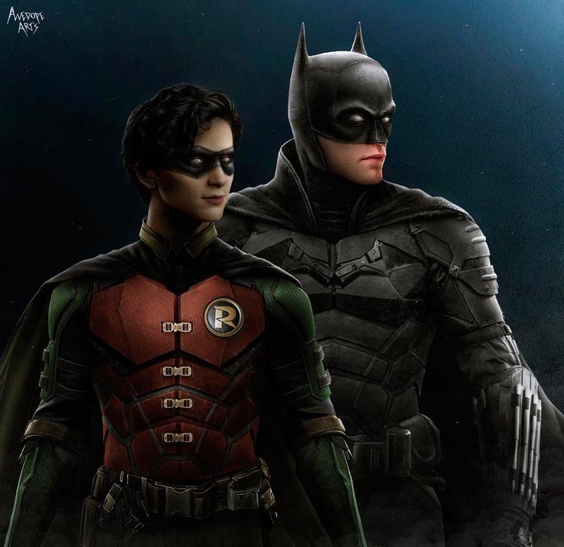 Robert-Pattinson-e-Timothee-Chalamet-se-tornam-o-Batman-e-Robin-em-arte-conceitual