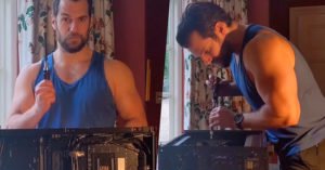 Henry-Cavill,-o-The-Witcher,-grava-vídeo-montando-um-PC-Gamer-site