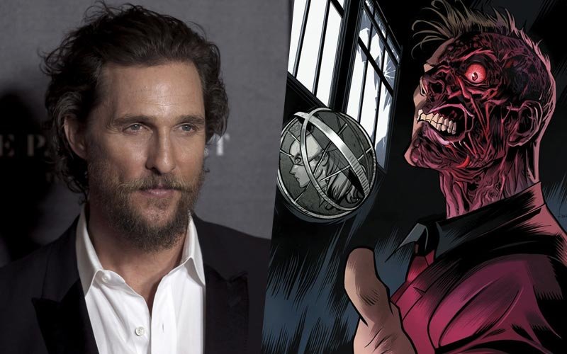 Matthew Mcconaughey vira Duas-Caras em 'Batman' de Robert Pattinson na arte dos fãs