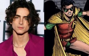 Timothee Chamalet usa a roupa de Robin para 'O Batman' de Robert Pattinson